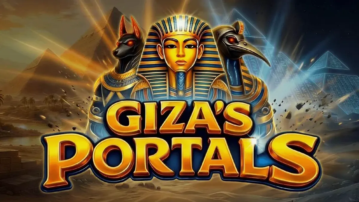 Giza’s Portals স্লট গেমের প্রাচীন মিশরীয় থিম এবং পিরামিড ব্যাকড্রপ